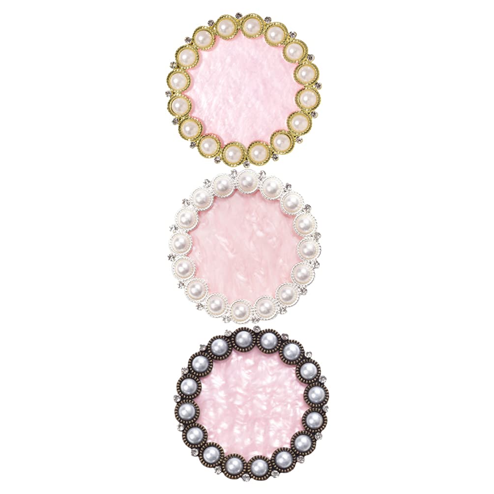 Beaupretty 3Pcs Nail Pigment Palette Set - Pearl Bead Nail Art Display Tray with Polish Drawing Frame for Professional & Home Salon Use | Perfect for Nail Tip Samples, Manicure Practice & Nail Art Showcase