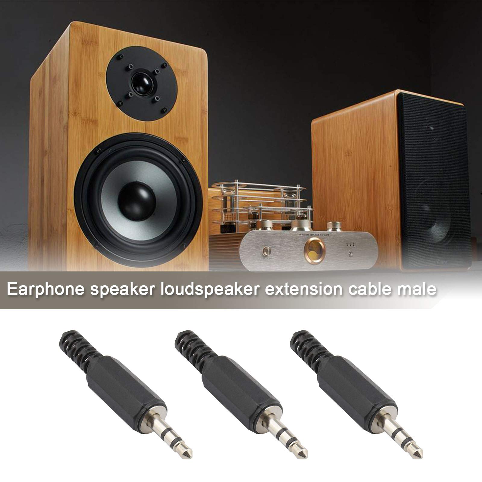 10x 3.5mm TRS Stereo Male Plug Jack Connectors - 1/8