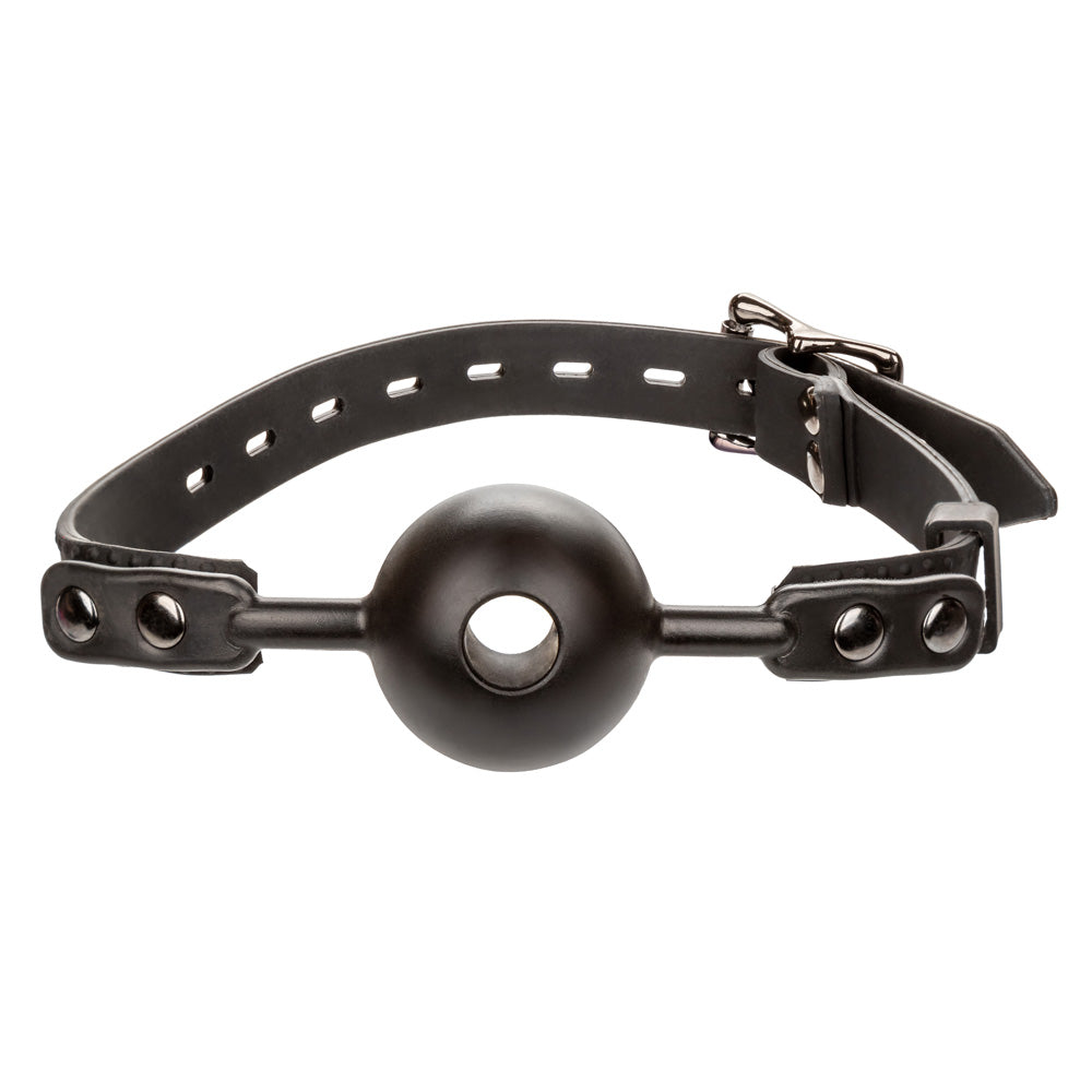 Lockable Silicone Ball Gag with Removable Rose - BDSM Restraint for Adults, Breathable Mouth Gag for Role Play, Bondage & Sensory Deprivation - Perfect for Couples Play & BDSM Accessories