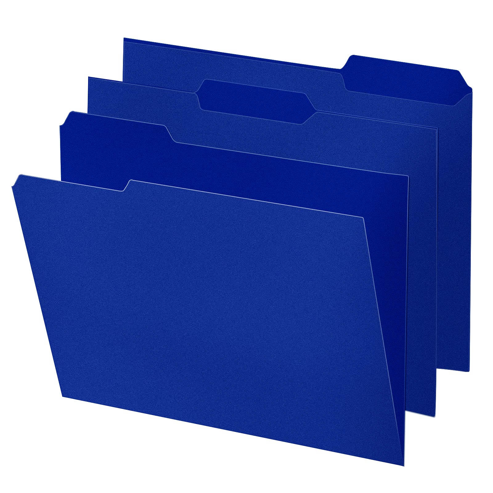 SUNEE Plastic File Folders (Blue, 3 Pack) - 3 Tab Letter Size Office File Folders with Erasable 1/3-Cut Tabs - Perfect for Document Organization, Filing Systems & Office Supplies - Ideal for Home, Office & School Use