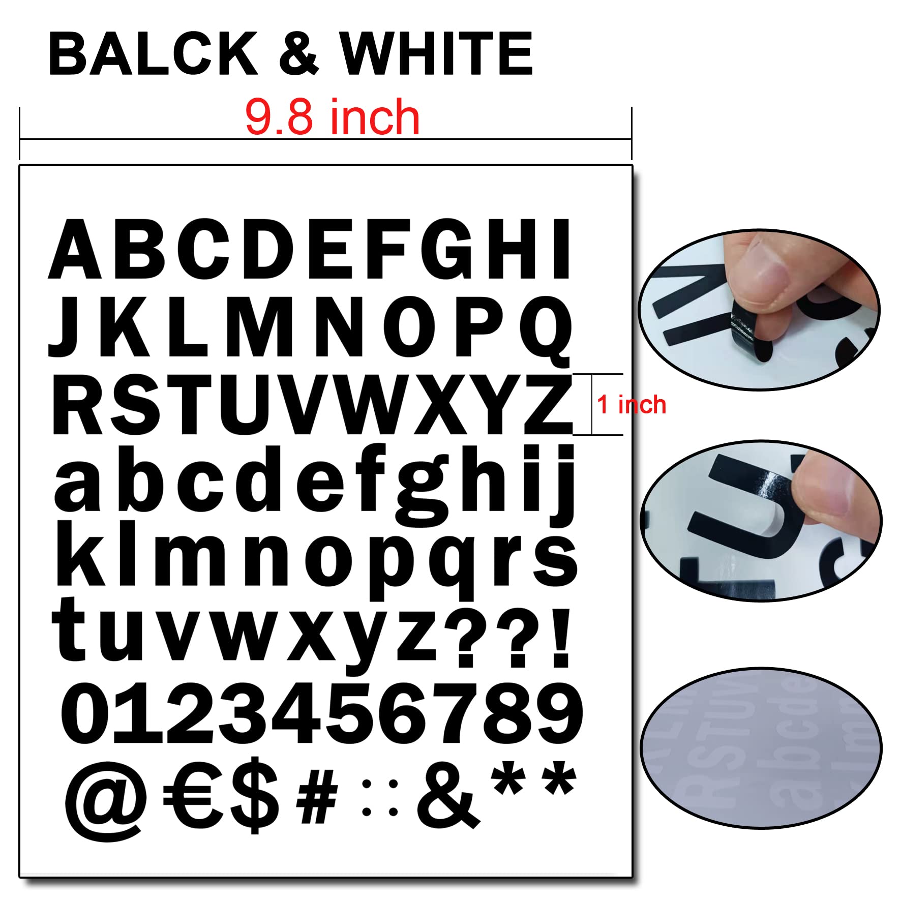 1 Inch Waterproof Vinyl Letter Stickers - Durable Alphabet Decals for DIY Home Decor, Signs, Posters & Patches - Perfect for Crafting, Scrapbooking & Personalizing Gifts