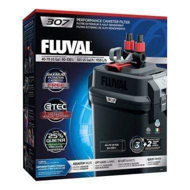 Fluval 307 Performance Canister Filter for Aquariums – 1150L/h Flow Rate, 330L Capacity – Ideal for Freshwater & Saltwater Fish Tanks, Planted Aquariums, and Large Aquatic Habitats