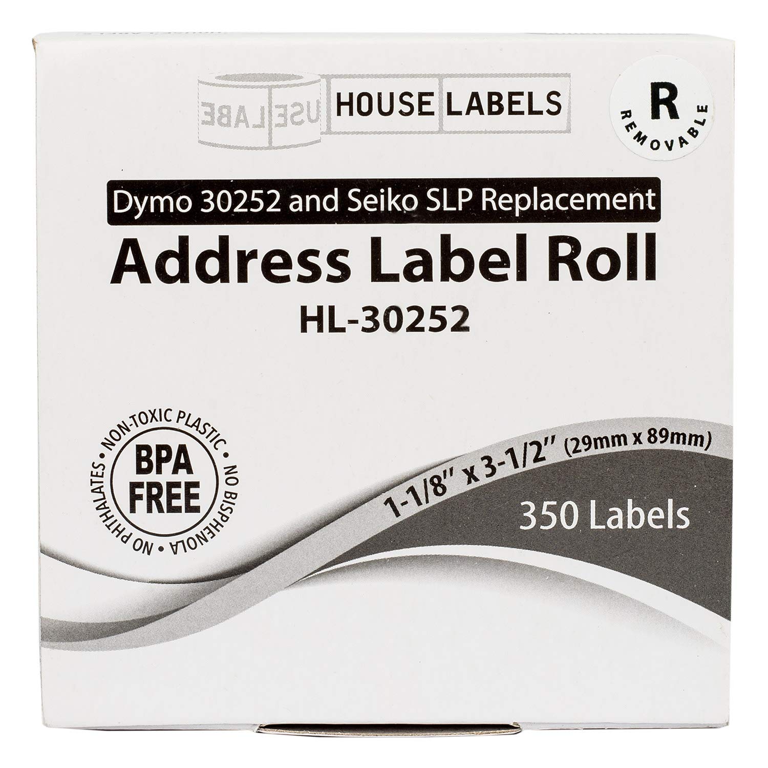 HOUSELABELS Compatible DYMO 30252 Address Labels (1-1/8