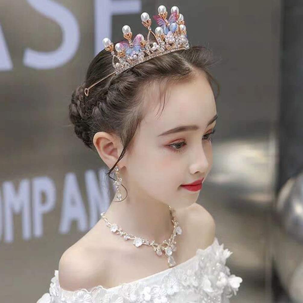 Sparkling Princess Tiaras & Crowns for Little Girls - Pearl Birthday Party Headbands for Weddings, Prom, Pageants & Special Occasions | Perfect for Birthday Celebrations, Dress-Up Play & Photo Shoots
