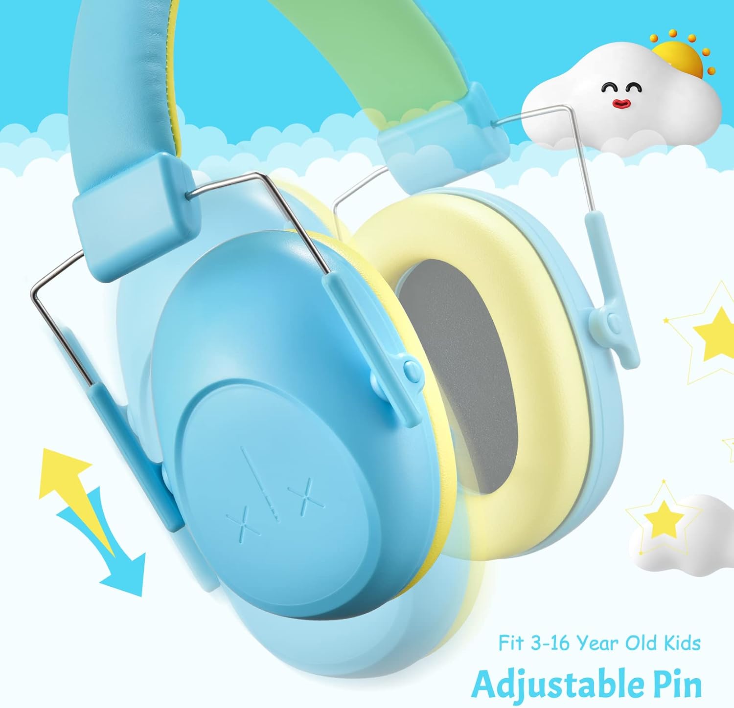 Noise Cancelling Headphones for Kids - 28dB SNR Hearing Protection Earmuffs for Toddlers & Children with Autism - Soundproof Headphones for Concerts, Air Shows, Fireworks, Travel & School Use