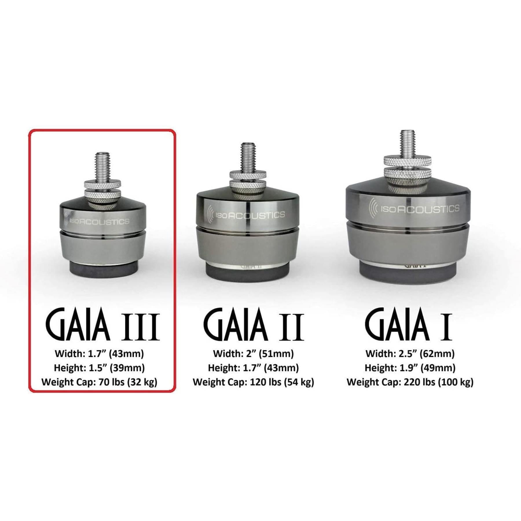 IsoAcoustics GAIA Series Speaker Isolation Feet - Set of 4 for Home Audio & Studio Monitors - Reduce Vibrations & Improve Sound Quality