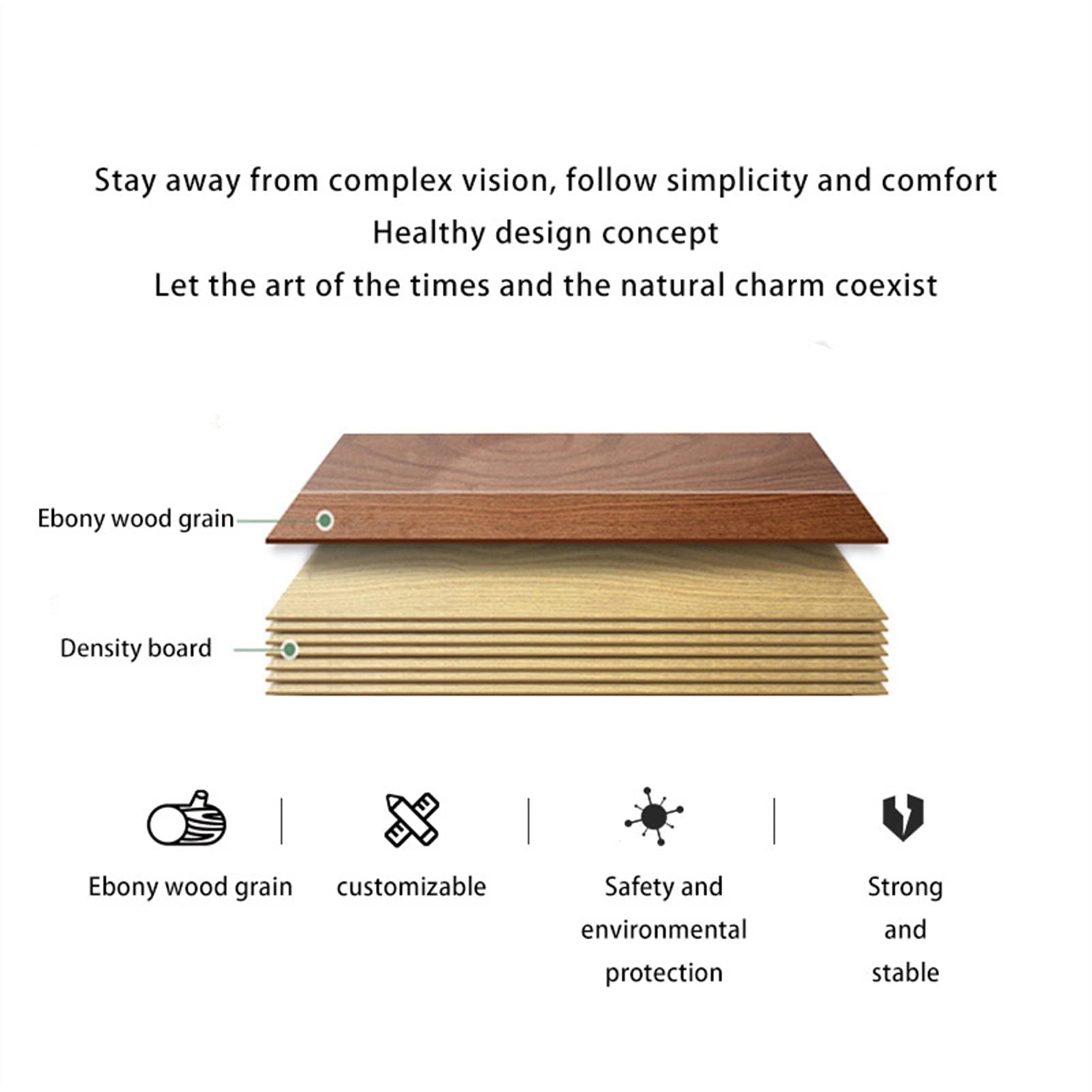Modern Luxury Wooden Computer Desk with Leather Top & Large Drawers - Home Office Laptop Workstation for Study & Work | Ergonomic PC Desk for Small Spaces & Professional Workspaces