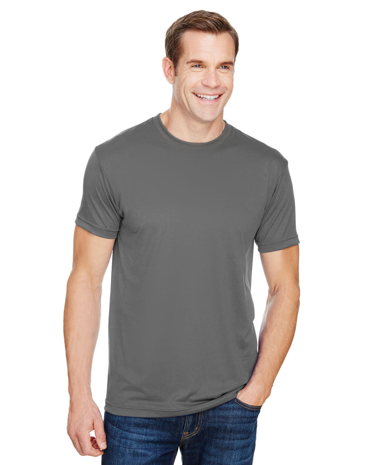Bayside BA5300 Unisex 4.5 oz. Performance T-Shirt - Moisture Wicking, Breathable Polyester Shirt for Workout, Gym & Casual Wear