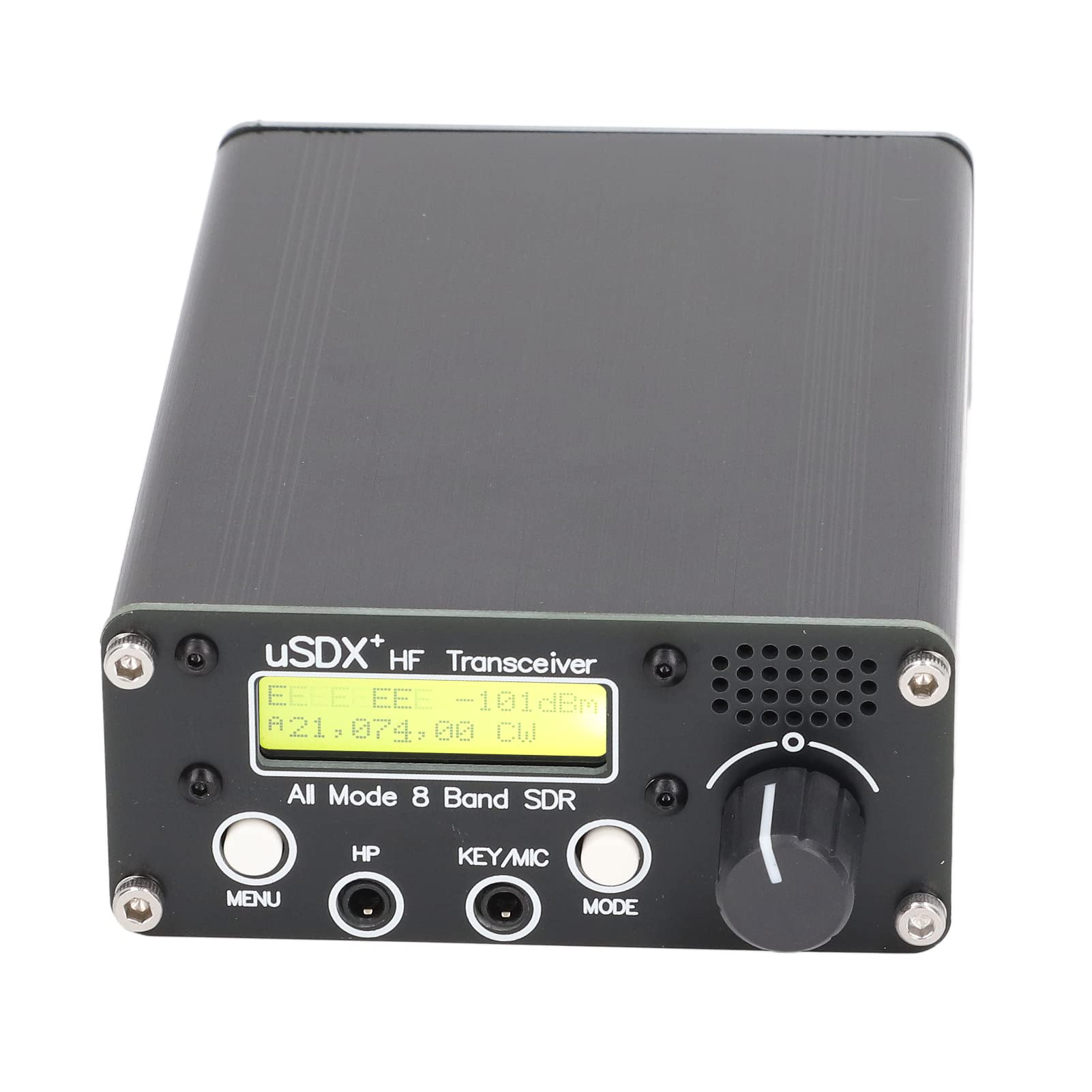 8 Band HF SSB QRP Radio Transceiver with LCD Display & BNC Antenna Connector - Full Mode SDR Communication Device for Long Distance Ham Radio, Emergency Preparedness, and Outdoor Adventures (No Power Supply Included)