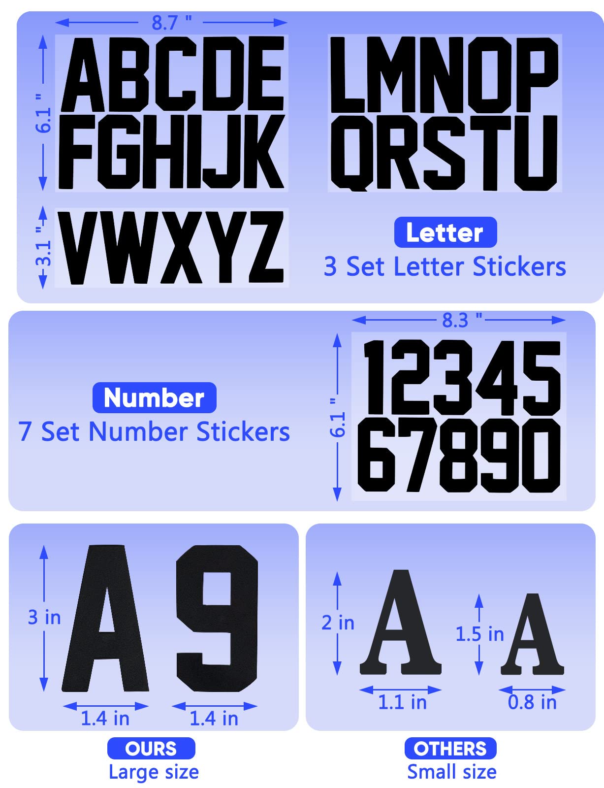 Seloom 148 PCS Mailbox Numbers & Letters Stickers - Waterproof Self-Adhesive for Indoor/Outdoor Use