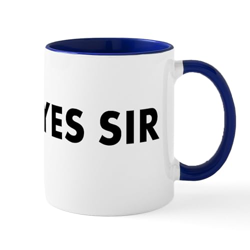 White/Navy Inside - Yes Sir Hat Design Mug