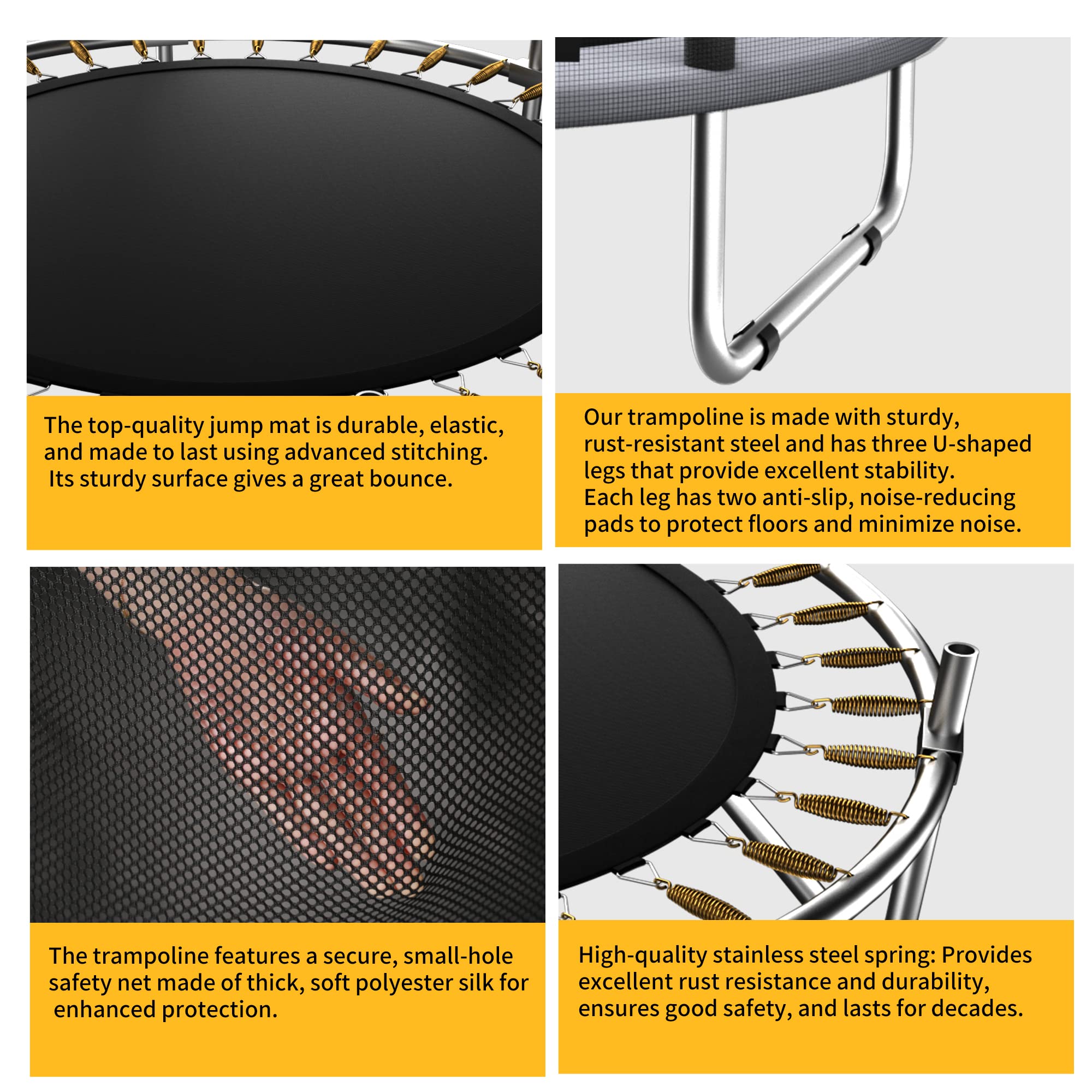 EL&IT 5FT Kids Trampoline with Safety Net - Indoor & Outdoor Toddler Trampoline for Ages 1-8, Round Mini Bouncer with Enclosure - Perfect Birthday Gift for Boys & Girls | Backyard Fun, Exercise, Playtime Activity