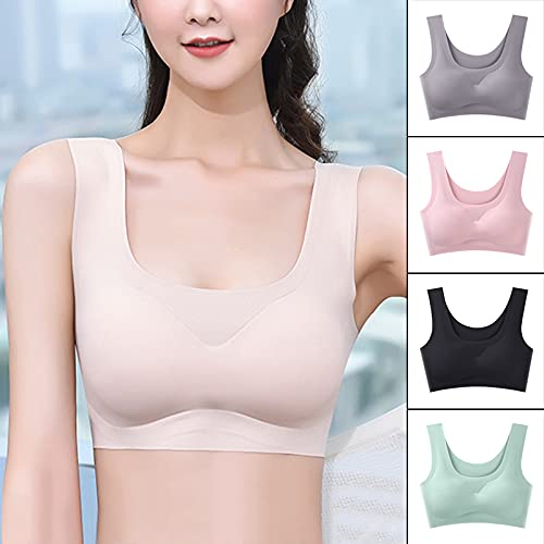 VALINK Women's Seamless Sports Bra - Wire-Free Comfort for Running, Yoga & Workouts - Breathable Activewear with Removable Pads - Perfect for Gym, Fitness & Everyday Wear