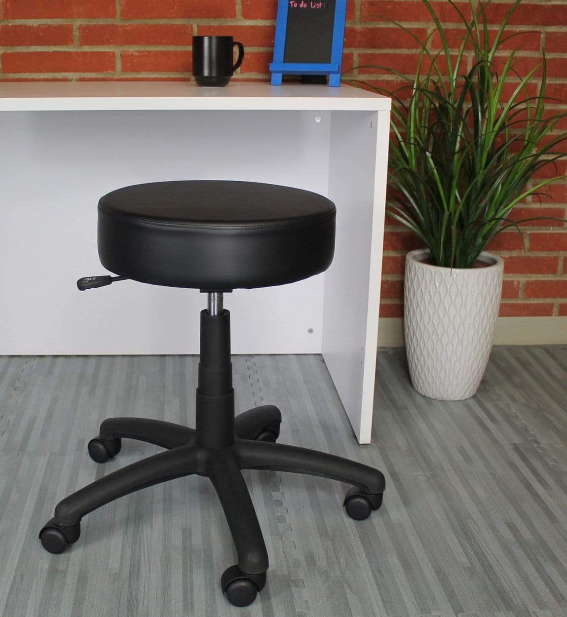 Boss The DOT Stool [B210 BK] - Modern Bar Stool for Kitchen Island, Dining Counter & Home Decor - Adjustable Height & Sleek Black Design