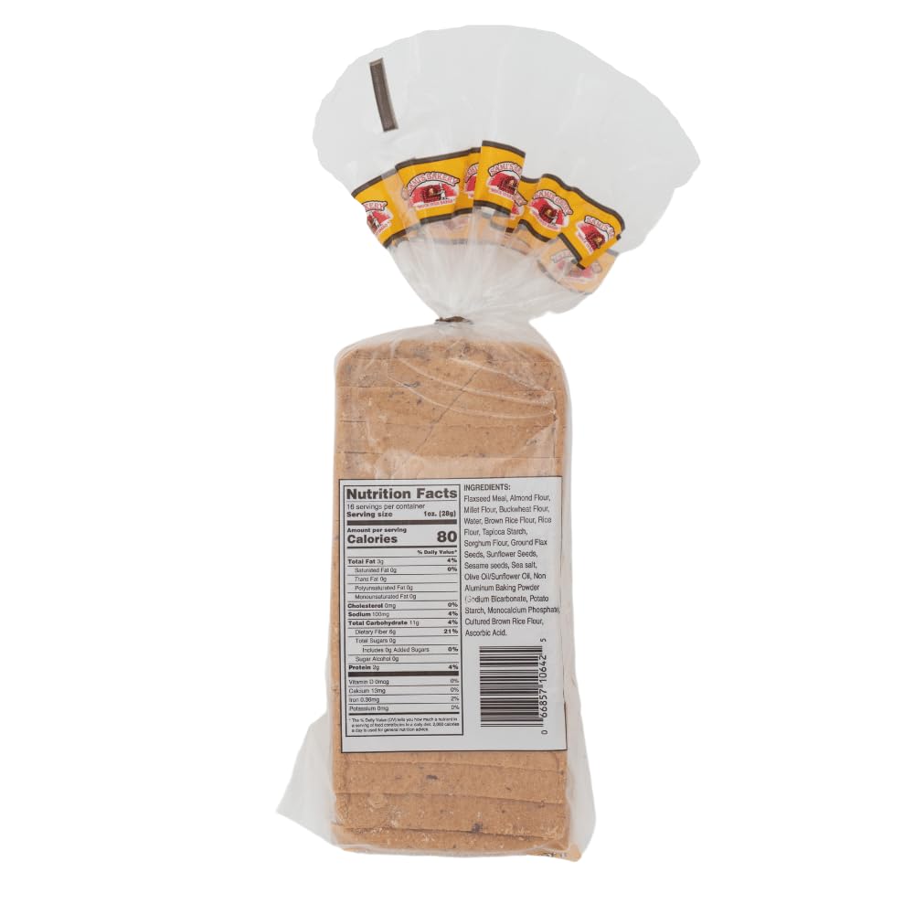 Sami's Bakery Gluten Free Low Carb Bread - 4 Pack | Keto Friendly, Wheat Free & Healthy | Perfect for Sandwiches, Toast & Diets