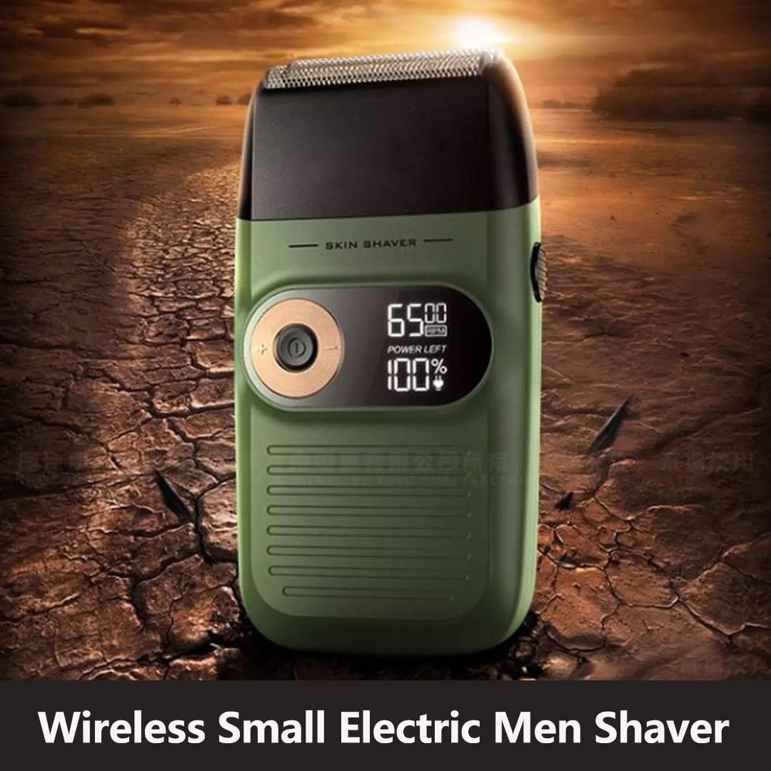 Best Rechargeable Cordless Electric Razor for Men - LCD Display Double Blade Shaver with Facial Hair Trimmer & Travel Scissors | Perfect for Home Use, Travel Grooming & Quick Touch-Ups