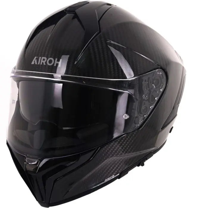 Airoh Matryx Gloss Carbon Motorcycle Helmet - Lightweight & Durable Full Face Helmet for Street & Racing - Perfect for Urban Commuting & Track Days