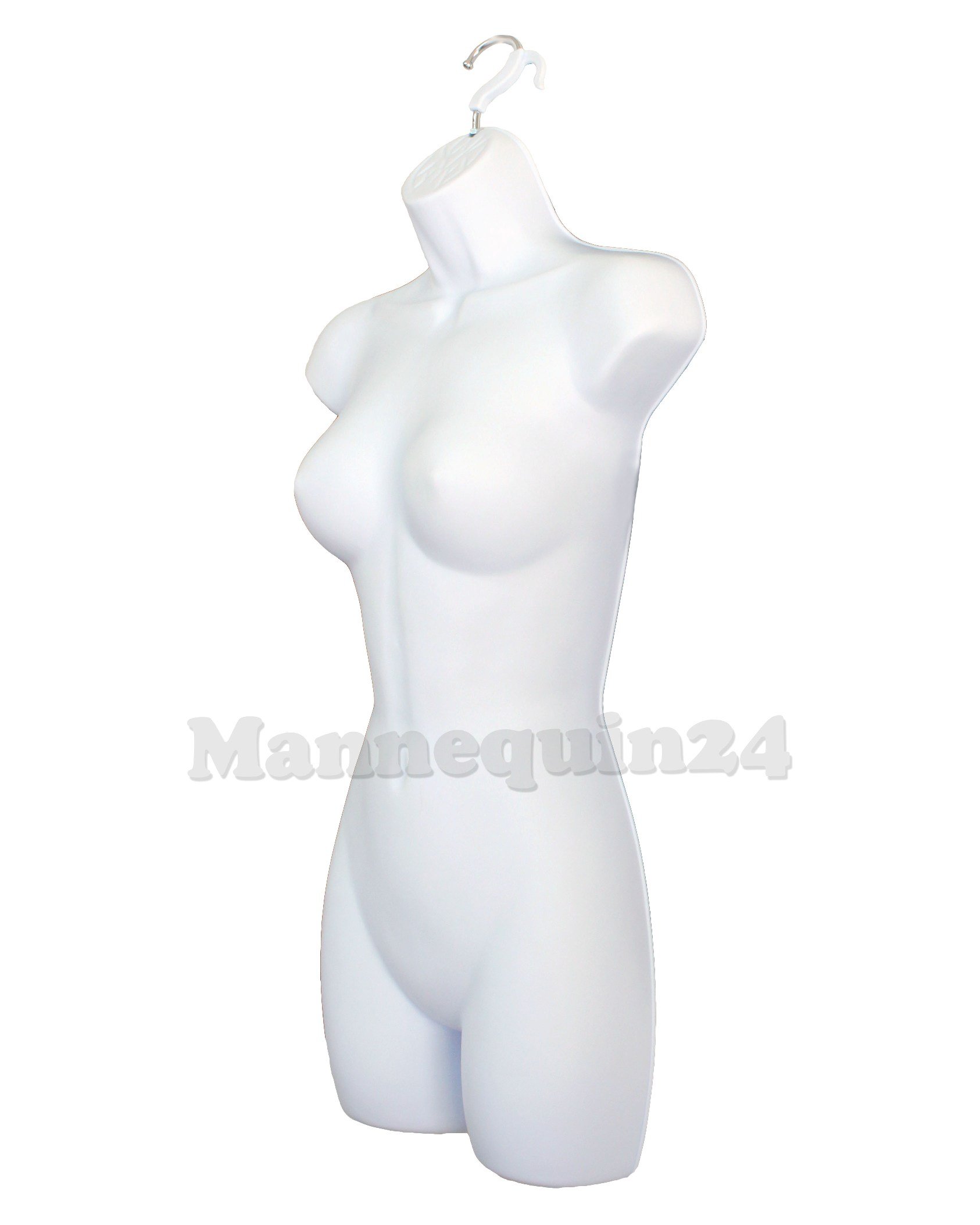 Female & Male Dress Mannequin Set - Adjustable White Display Forms (2-Pack) for Clothing Boutique, Retail Store, and Fashion Photography