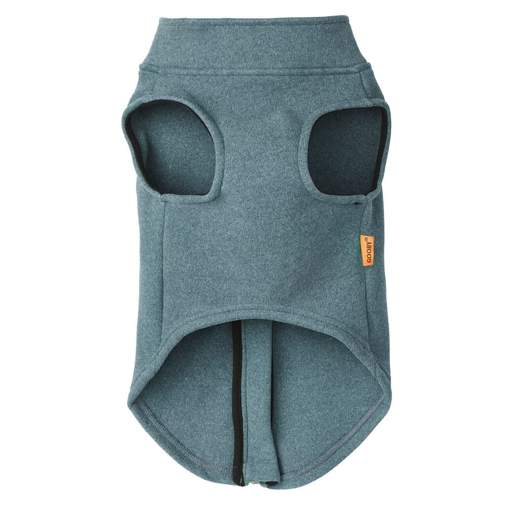 Gooby Zip Up Microfiber Fleece Dog Sweater - Warm Double Layered Winter Coat for Small & Medium Dogs, Turquoise, 2X-Large - Cozy Step-in Jacket for Cold Weather, Indoor & Outdoor Use