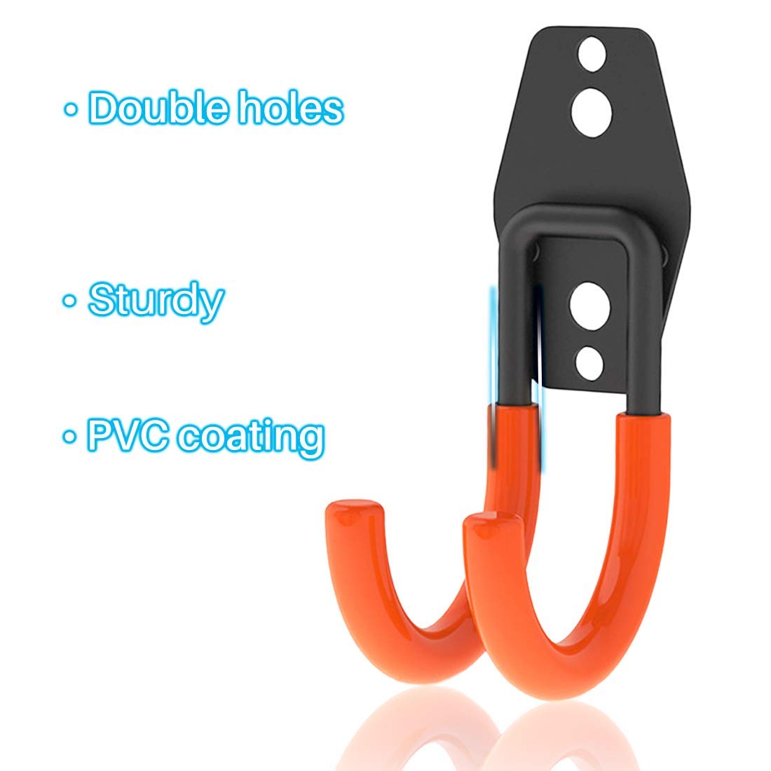 Heavy Duty Garage Hooks 4pcs - Stainless Steel Wall Mount Organizer for Garage Storage & Workshop