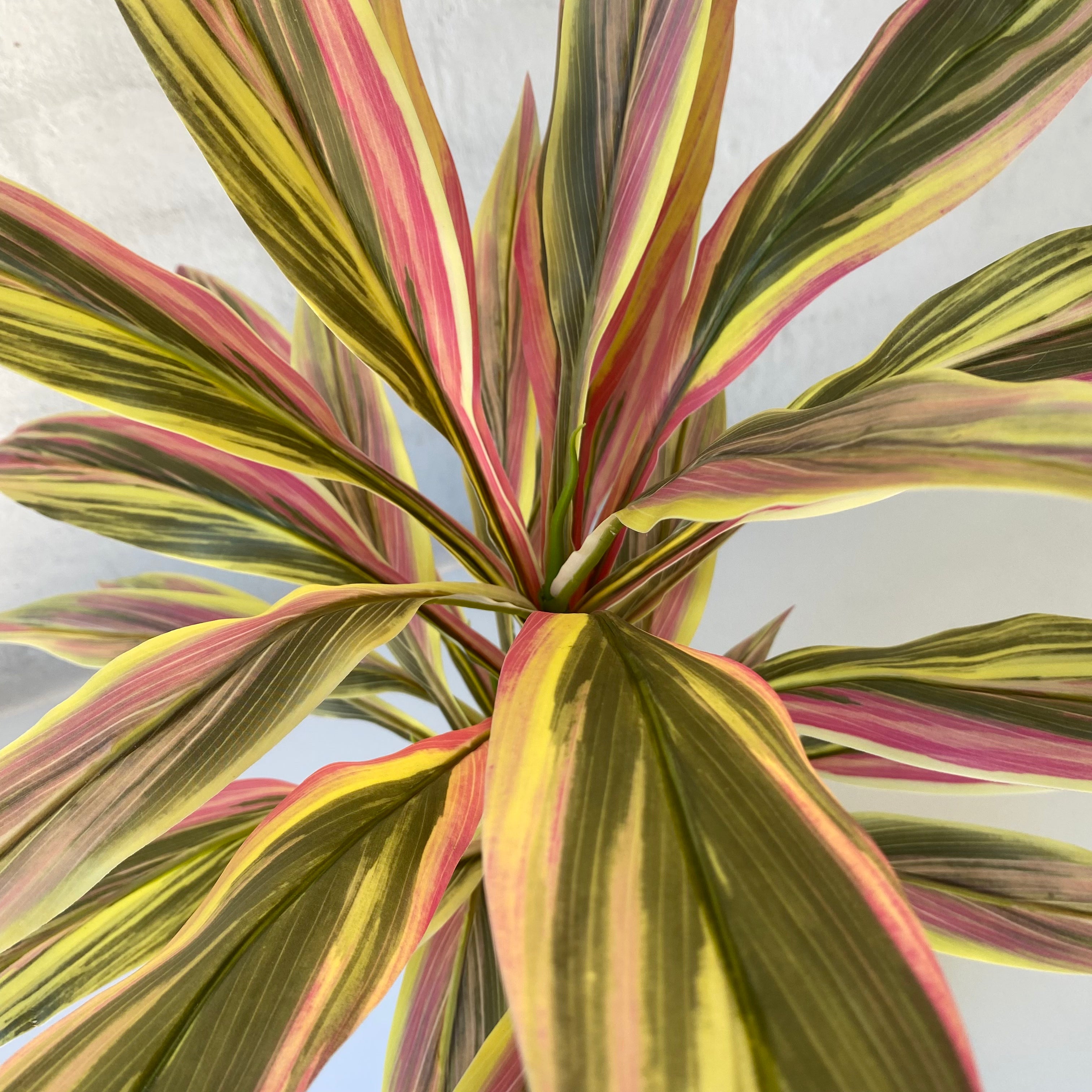 Artificial Sun Dracaena Bush - 3 Pack Fake Plants for Home Decor, Office Desk & Indoor Greenery - Low Maintenance UV Resistant Faux Dracaena Plant for Living Room, Bedroom, Bathroom & Workspace Decor