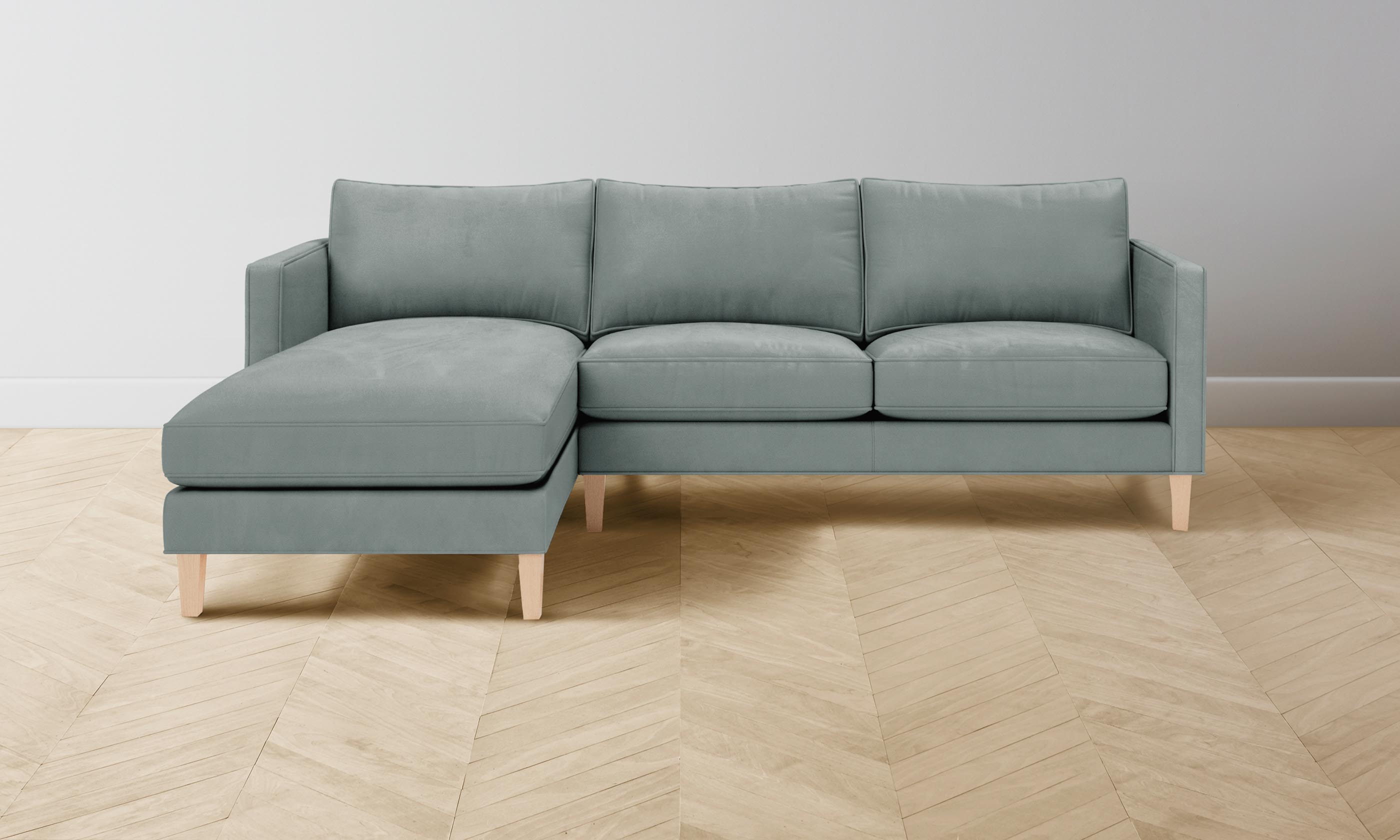 Premium Crosby Sectional Sofa - Genuine Nubuck Leather Upholstery, Modern L-Shaped Couch for Living Room, Family Room & Home Theater Comfort