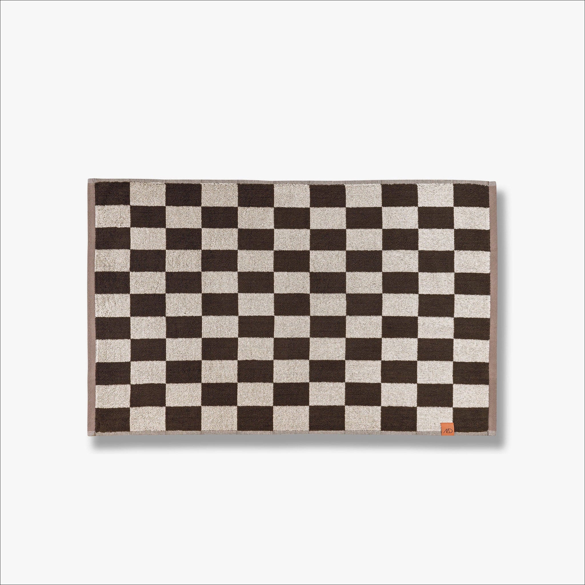 Organic Cotton Retro Bath Mat 50x80cm - Non-Slip Chocolate Brown Bathroom Rug for Vintage Style Home Decor, Soft & Absorbent Shower Mat for Bathroom Floor Safety