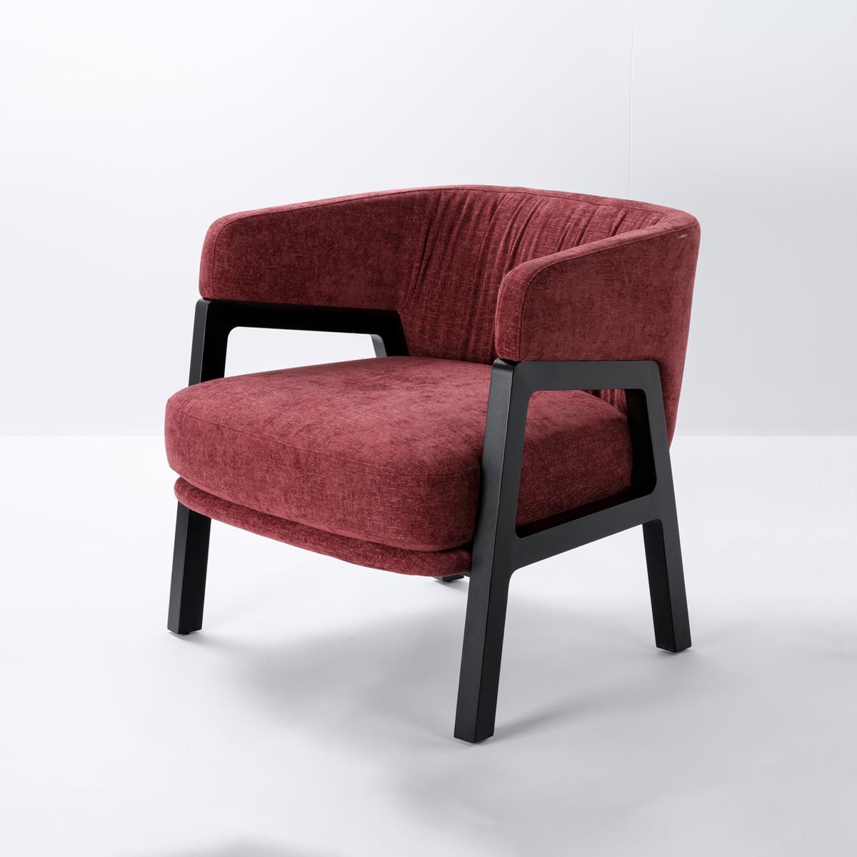 Stylish Cortes Arm Chair - Modern Accent Chair for Living Room, Bedroom & Office - Comfortable Upholstered Armchair with Wooden Legs