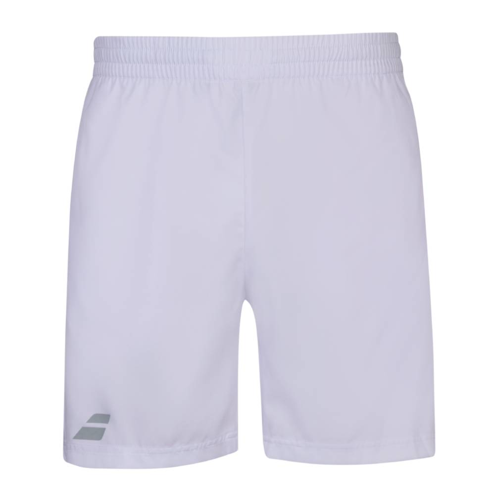 Babolat Men's Play 6 Inch Tennis Shorts - White | Breathable & Comfortable Athletic Shorts for Tennis, Running & Gym Workouts
