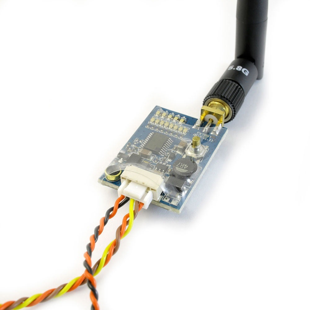 5.8GHz 600mW Wireless Video Transmitter with Built-in Microphone & Durable Aluminum Case - Perfect for FPV Drones, Live Streaming, and Surveillance Systems