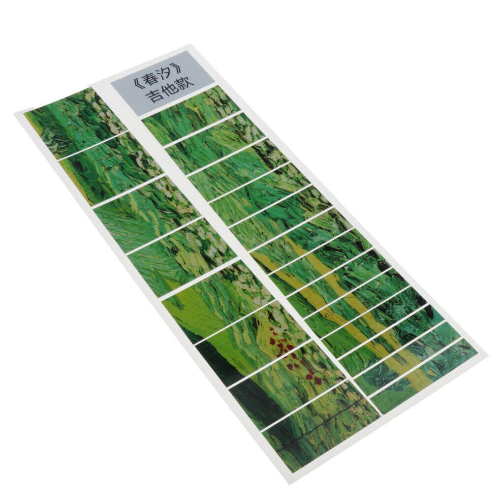 Premium Guitar Fretboard Inlay Stickers - Decorative Fret Markers for Bass, Acoustic & Ukulele - Self-Adhesive Spring Design - Perfect for DIY Guitar Customization & Music Lessons