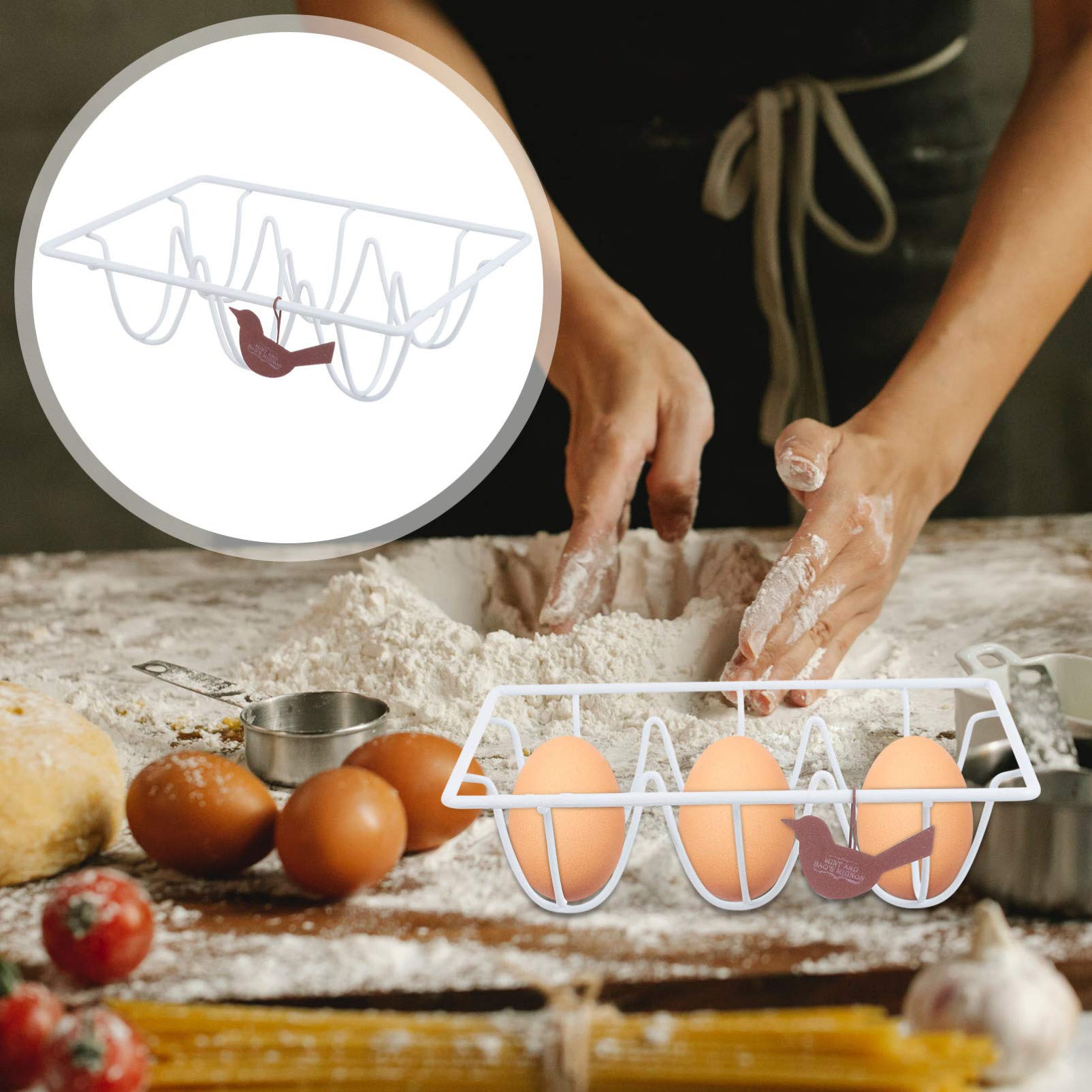 Hemoton 12-Slot Egg Holder - Durable Plastic Egg Storage Tray, Egg Organizer & Carrier for Refrigerator - Perfect for Farm Fresh Eggs, Breakfast Meal Prep & Kitchen Organization