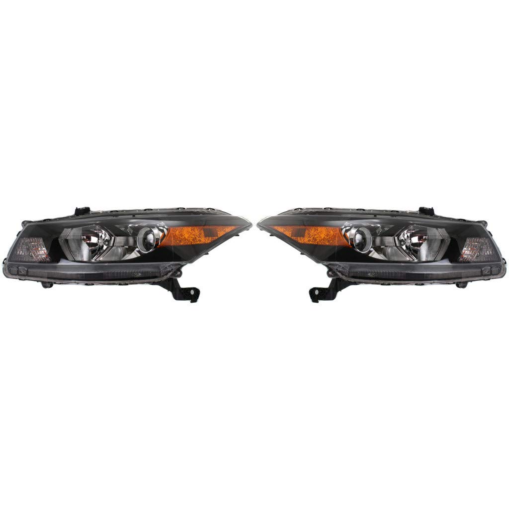 Honda Accord Headlight Assembly Pair for 2008 2009 2010 Models - Driver & Passenger Side - CAPA Certified - Part #HO2502135C - Perfect for Night Driving & Foggy Conditions
