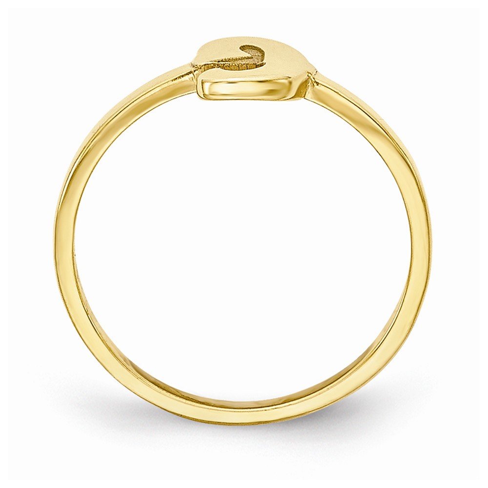 925 Sterling Silver Yellow Gold-Plated Personalized Initial Ring - Laser Engraved Script/Block Font Letter Ring for Women - Perfect Gift for Anniversary, Birthday & Valentine's Day