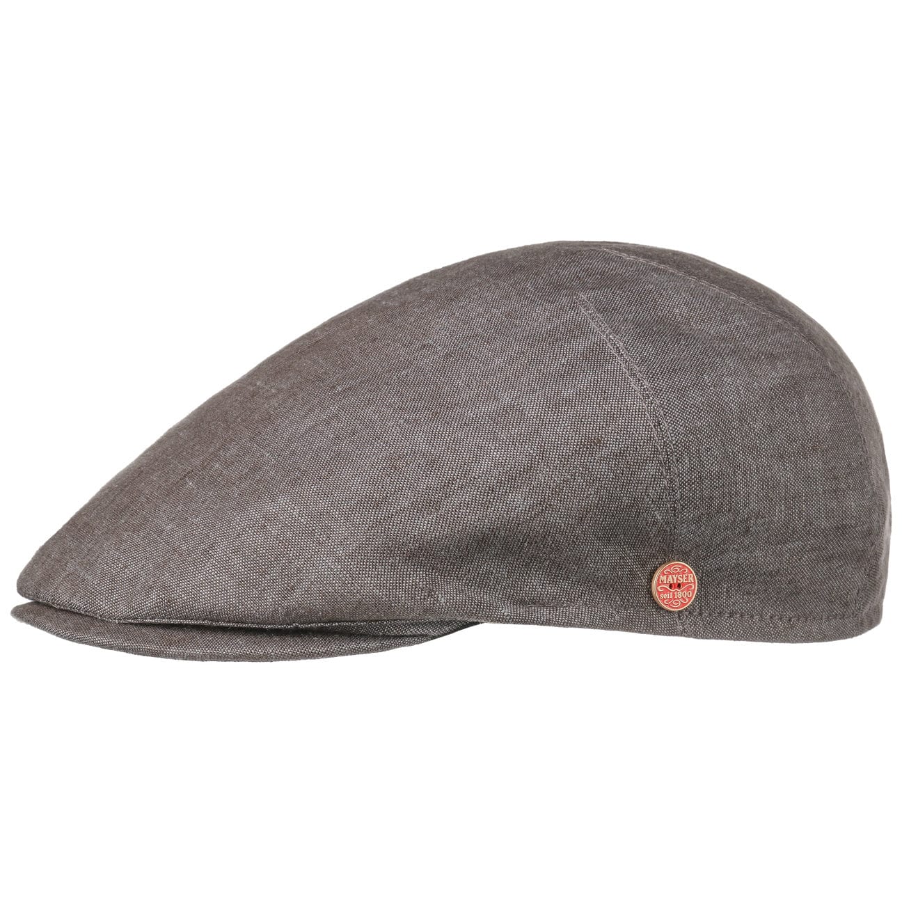Mayser Sidney Linen Flat Cap for Men - Classic Summer Hat for Outdoor Activities, Travel & Casual Wear