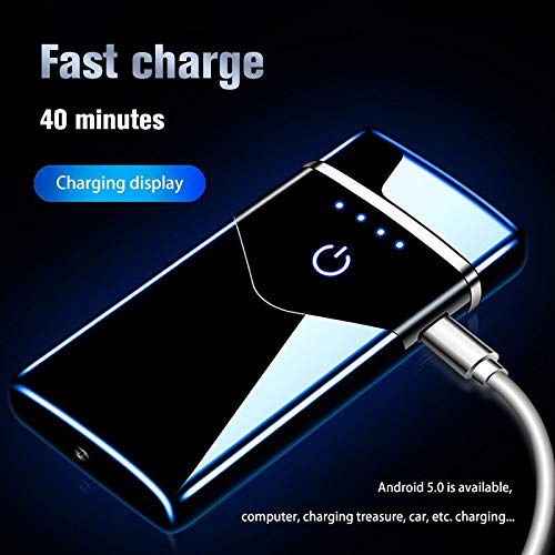 USB Plasma Arc Lighter - Windproof & Touch Fire for Camping & Outdoors
