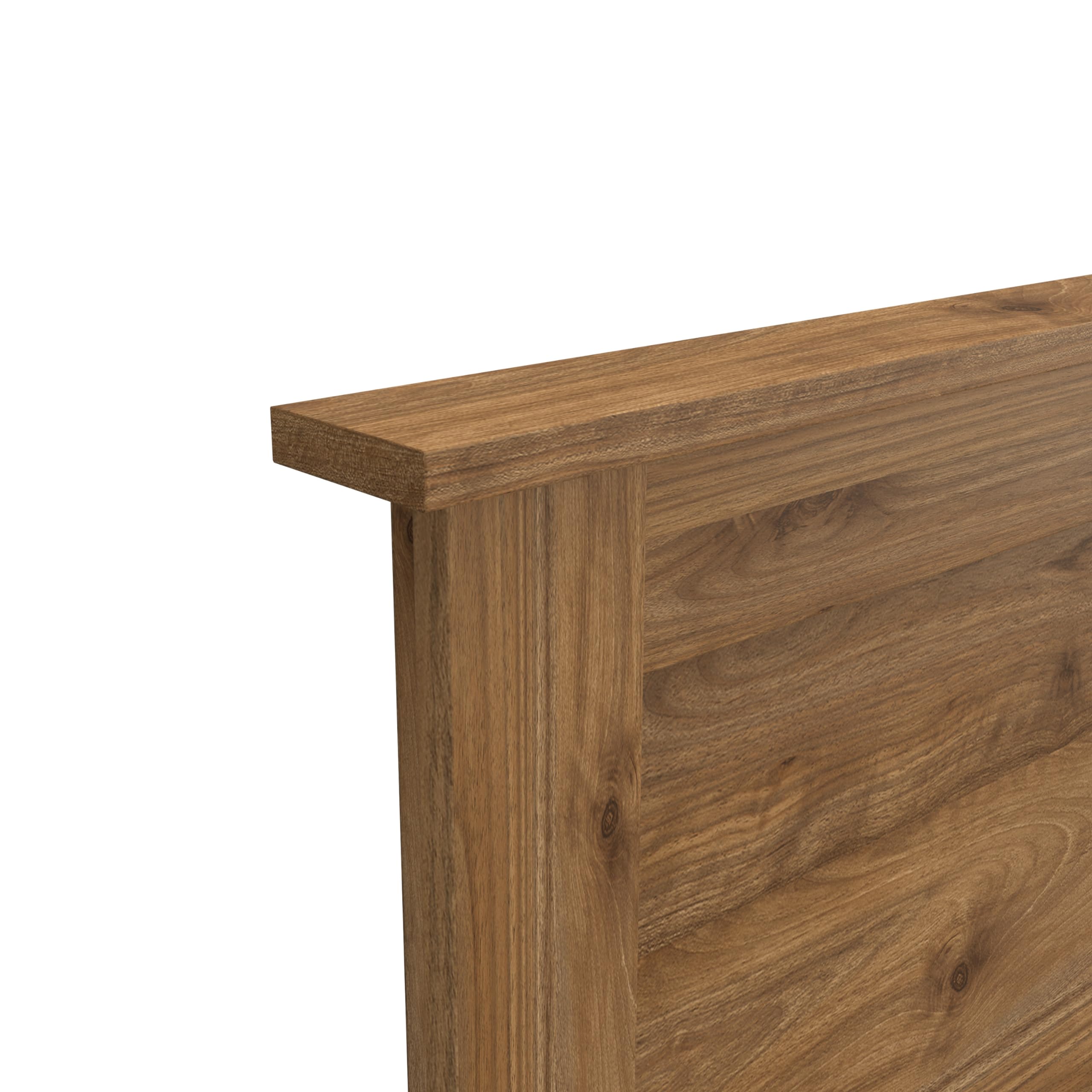 Bush Furniture Somerset Full/Queen Size Headboard in Fresh Walnut - Solid Wood Bed Frame Headboard for Bedroom Decor - Perfect for Master Bedroom, Guest Room & Apartment