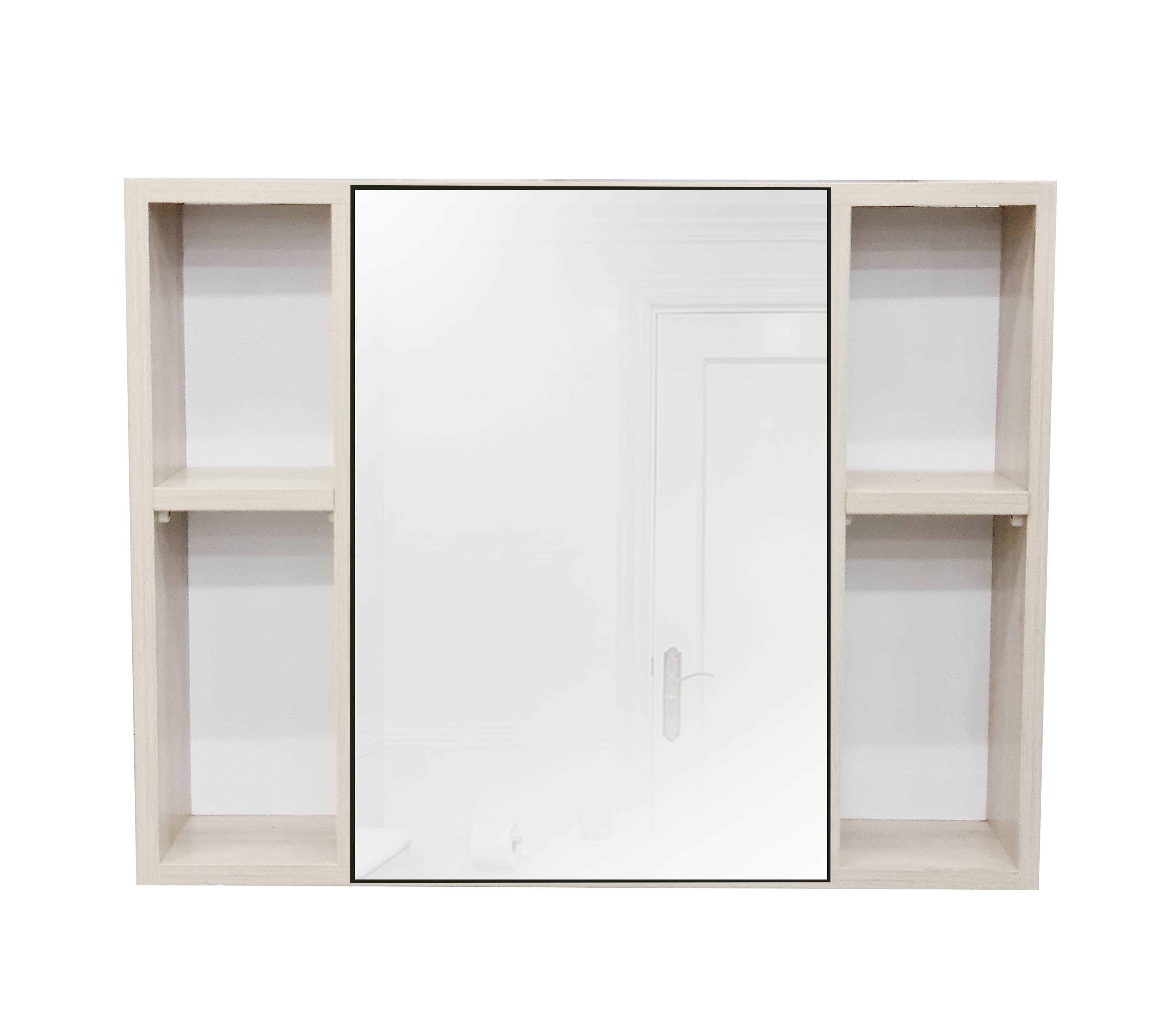 Powerfik Wall Mounted Bathroom Mirror with Storage Cabinet - Perfect for Modern Bathrooms, Vanities & Small Spaces