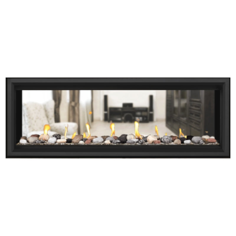 Napoleon Vector 50 See-Through Linear Direct Vent Gas Fireplace LV50N2 - Modern Heating Solution for Living Rooms & Patios