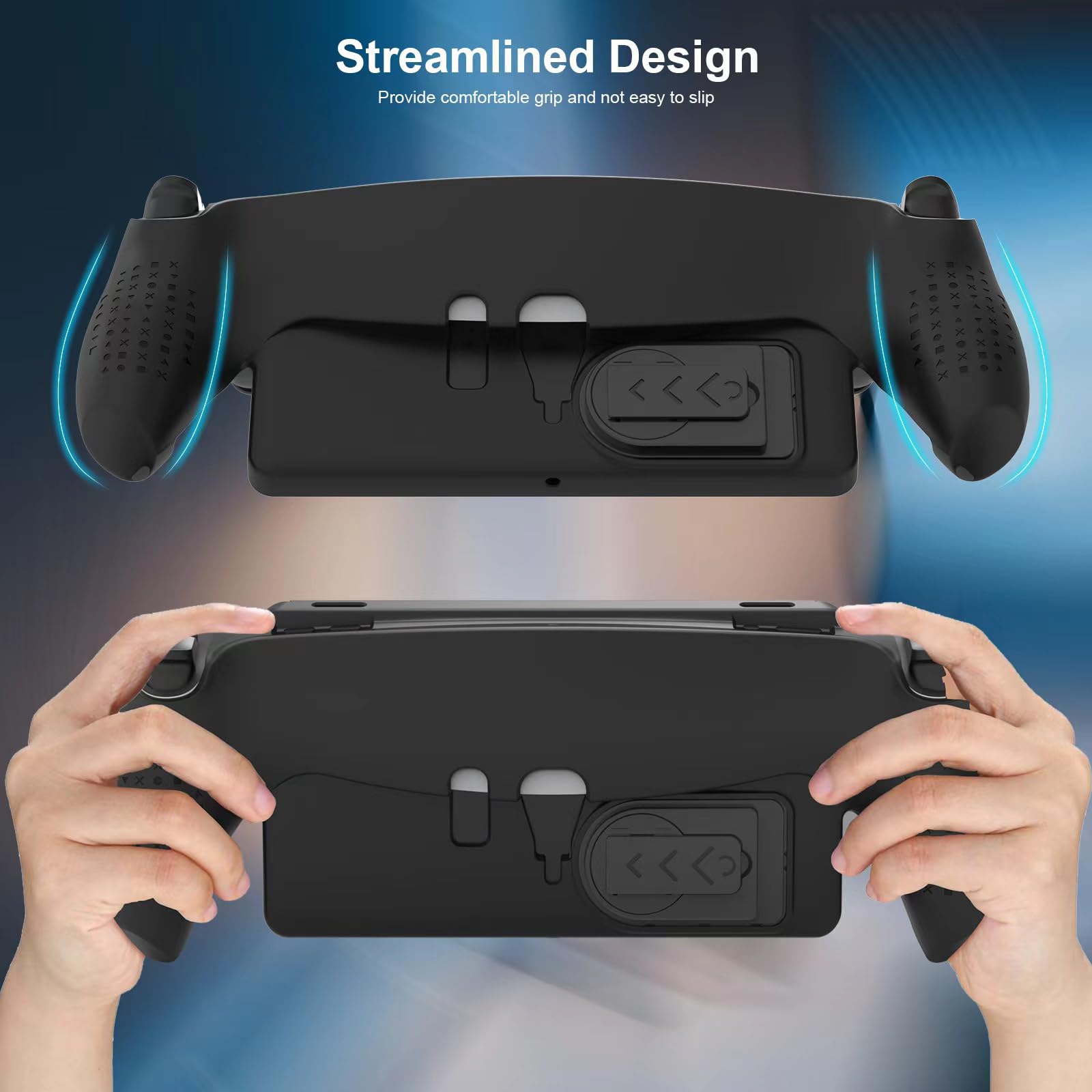 Premium PS5 Portal Remote Player Protective Case - Stylish & Comfortable with Built-in Kickstand (Black) | Perfect for Gaming On-The-Go & Travel Protection