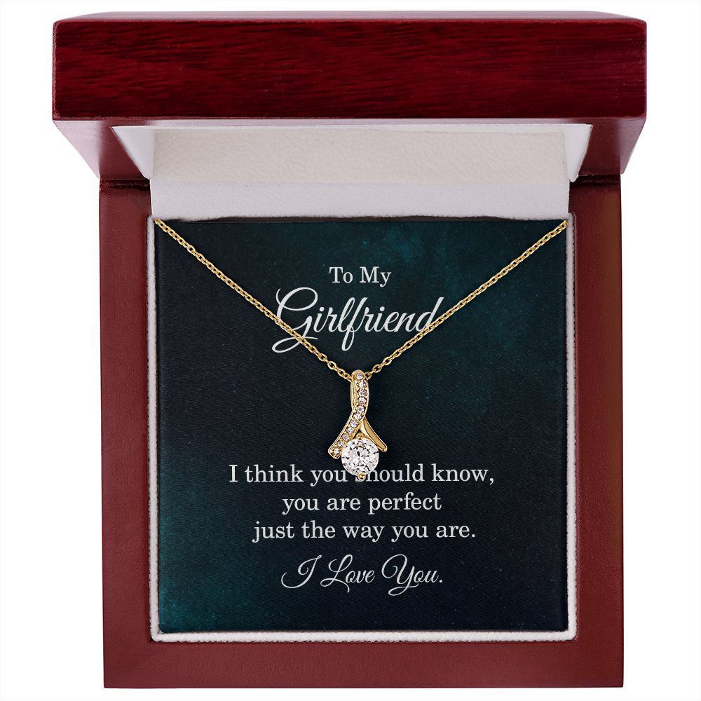 Elegant Cubic Zirconia Necklace - 14K White or Yellow Gold Plated Girlfriend Gift for Anniversary, Birthday & Valentine's Day | Perfect for Romantic Dates & Special Occasions