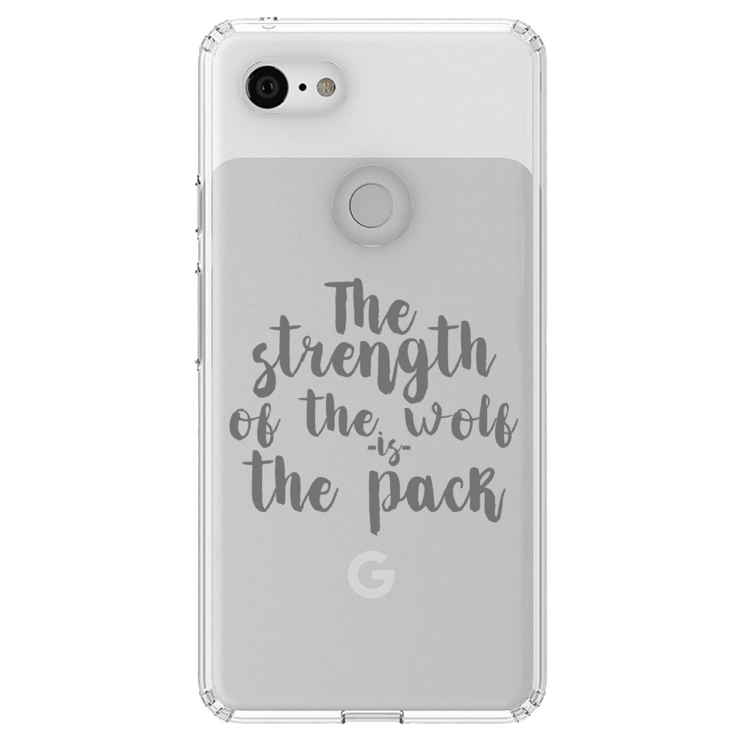 Premium Clear Shockproof Hybrid Case for Google Pixel 3 XL (6.3 Inch) - Durable TPU Bumper & Acrylic Back with Tempered Glass Screen Protector - Wolf Pack Inspired Design - Perfect for Outdoor Adventures, Work & Daily Protection