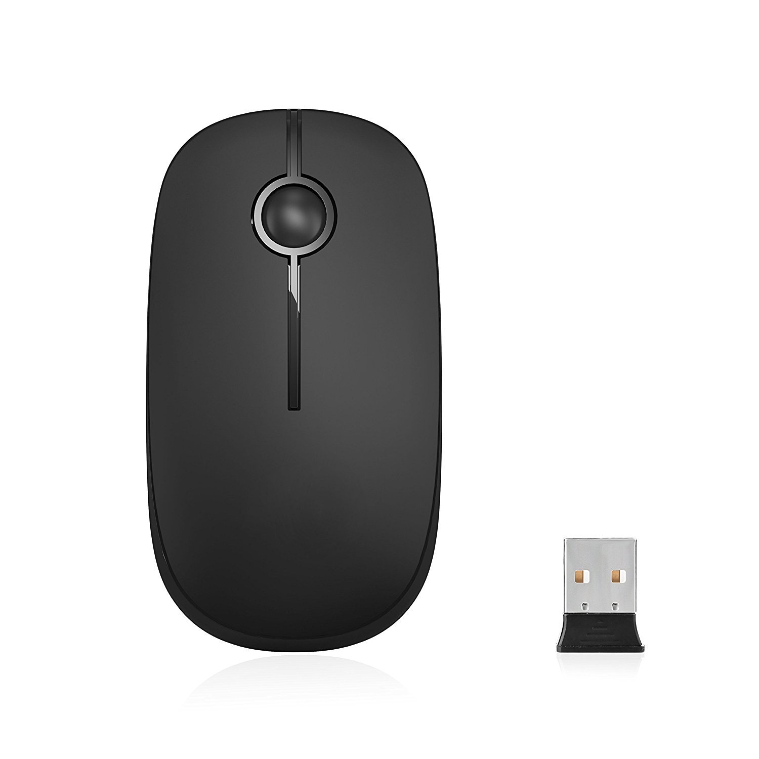 Vssoplor 2.4G无线鼠标 超薄便携静音光学笔记本鼠标 适用于PC、笔记本电脑、台式机 办公学习家用必备