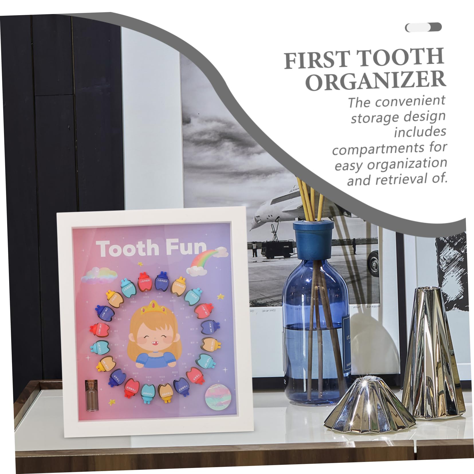 KOMBIUDA Teeth Storage Box Set - Kids Tooth Holder Case for Baby Teeth & Fetal Hair Keepsake - Perfect for Organizing and Preserving Children's First Teeth & Special Memories