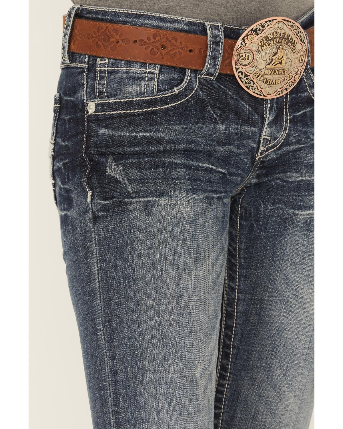 816 Fit High Waist Stretch Denim Jeans for Women with White 