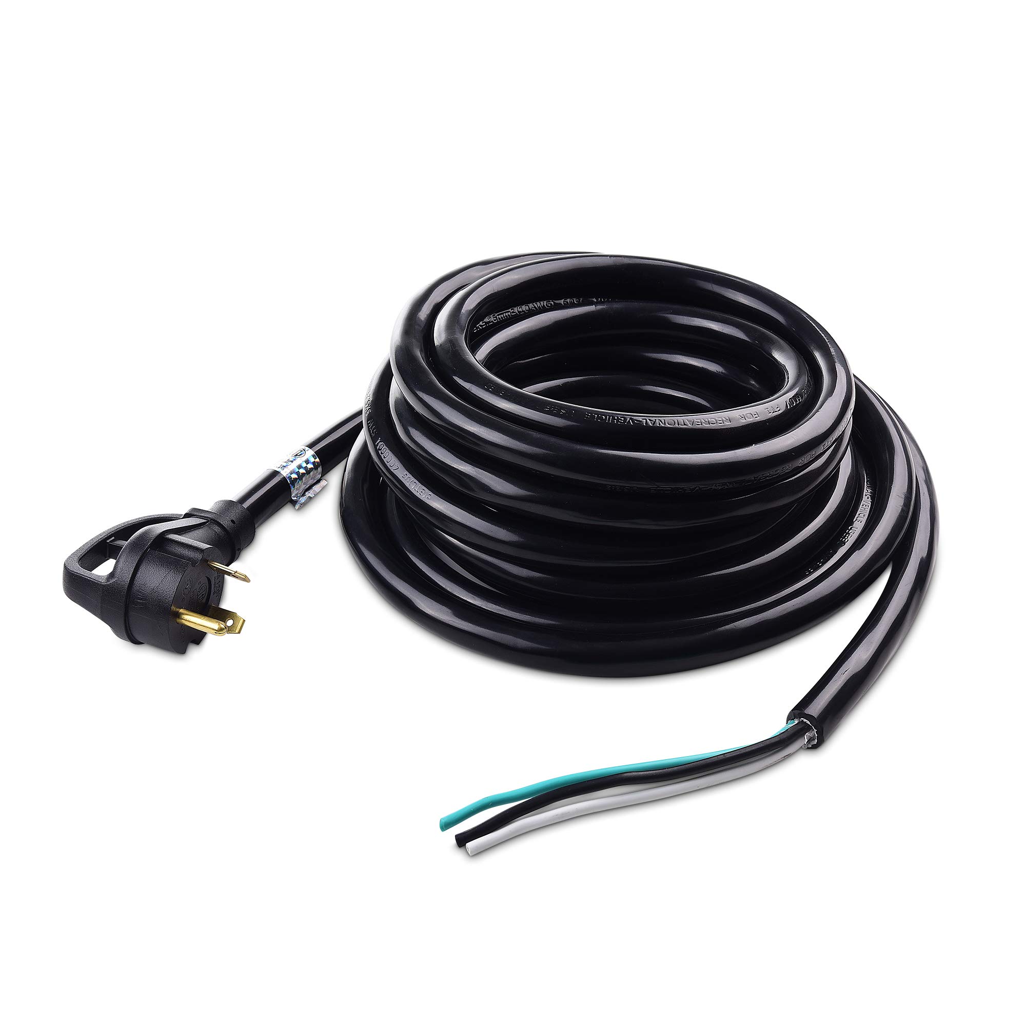 Cable Matters 30 AMP RV Power Cord 25 ft - 3 Prong Replacement with NEMA TT-30P to Roj 3 Wire - Perfect for RV Camping, Outdoor Power Supply & Emergency Backup