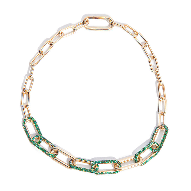 Elegant Link Collar Necklace for Women - Gold & Silver Chain Choker Jewelry - Perfect for Weddings, Parties & Everyday Wear