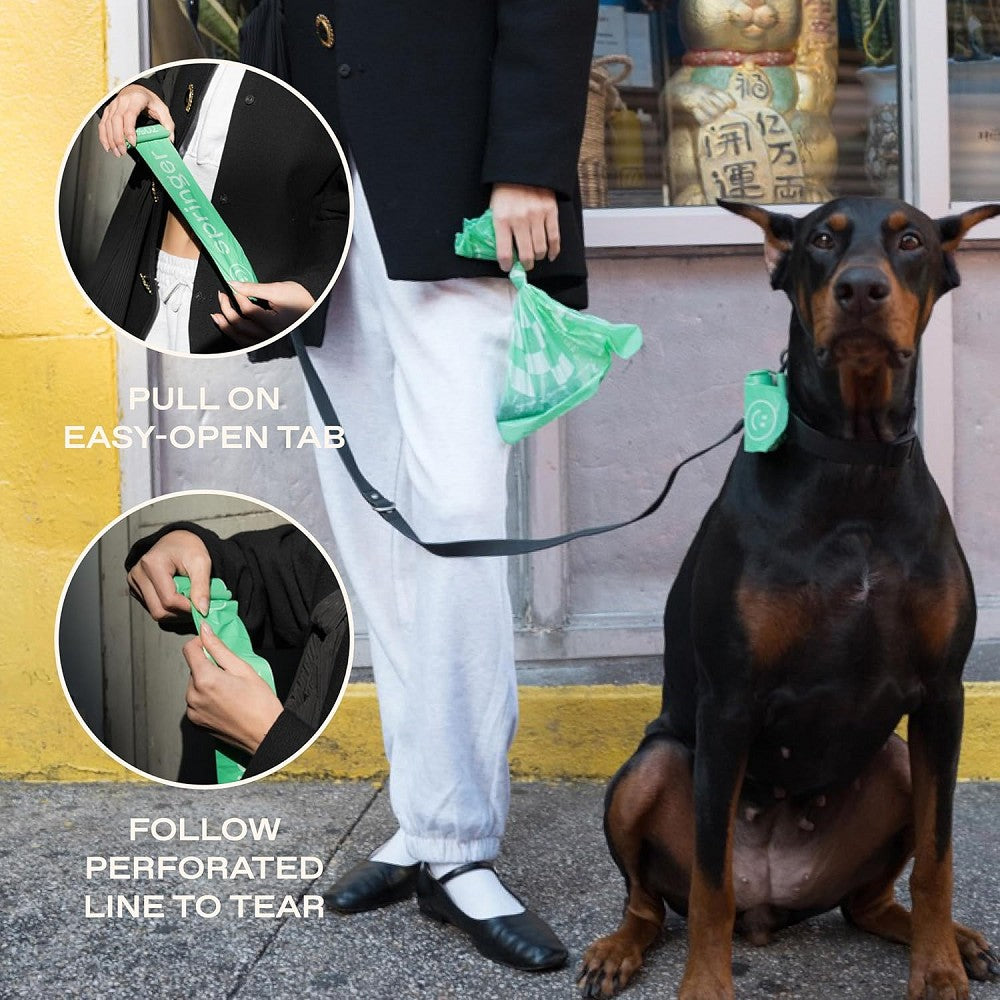 Eco-Friendly Dog Poop Bag Dispenser with 15 Biodegradable Waste Bags - Perfect for Walks, Hikes & Park Visits