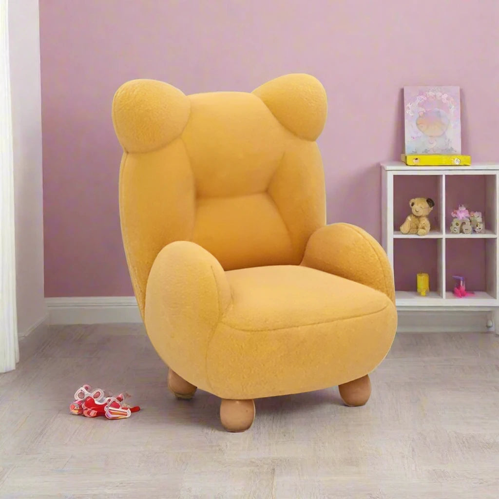 Cozy Bear-Shaped Sofa Chair for Kids - Soft Plush Nursery Armchair for Toddler's Room, Playroom & Bedroom - Perfect for Reading, Relaxing & Playtime