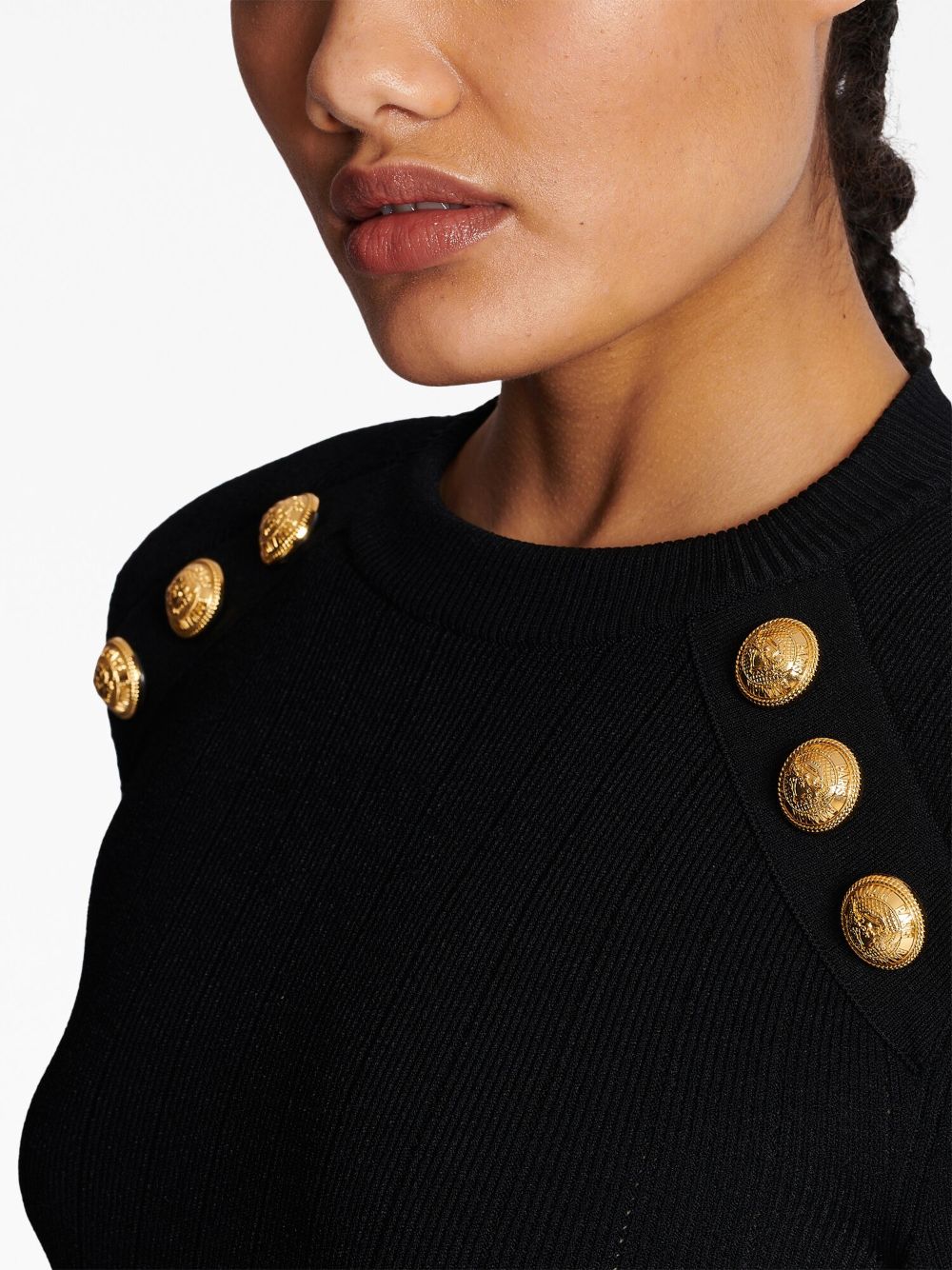Balmain Black Sweaters for Women - Luxury Knitwear for Fall & Winter - Perfect for Office, Parties & Casual Outfits